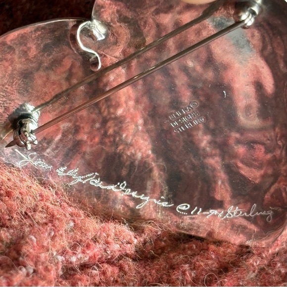 Vnt Joan Slifka Large Turquoise Heart Sterling Silver Concho Statement Piece - Picture 6 of 10